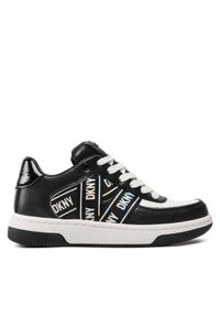 DKNY Sneakersy Olicia K4205683 Czarny. Kolor: biały. Materiał: skóra #1