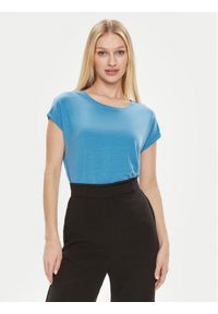 Vero Moda T-Shirt Ava 10284468 Niebieski Regular Fit. Kolor: niebieski. Materiał: lyocell