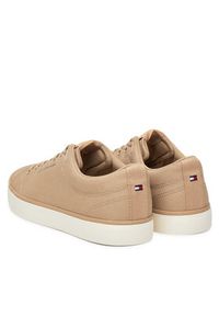 TOMMY HILFIGER - Tommy Hilfiger Sneakersy Th Hi Vulc Low Core Canvas FM0FM05396 Beżowy. Kolor: beżowy. Materiał: materiał #4