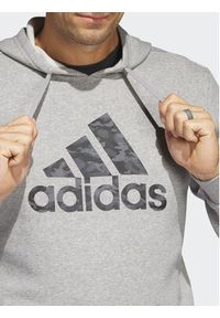 Adidas - adidas Bluza Sportswear Camo Hoodie HA7210 Szary Regular Fit. Kolor: szary. Materiał: bawełna