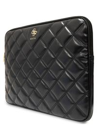 Guess Quilted 4G Sleeve 13'' - 14'' (czarny). Kolor: czarny. Materiał: materiał, skóra ekologiczna. Wzór: aplikacja. Styl: elegancki