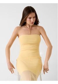 Marciano Guess Sukienka wieczorowa G6GK55 Z0664 Żółty Slim Fit. Kolor: żółty. Materiał: wiskoza. Styl: wizytowy #2