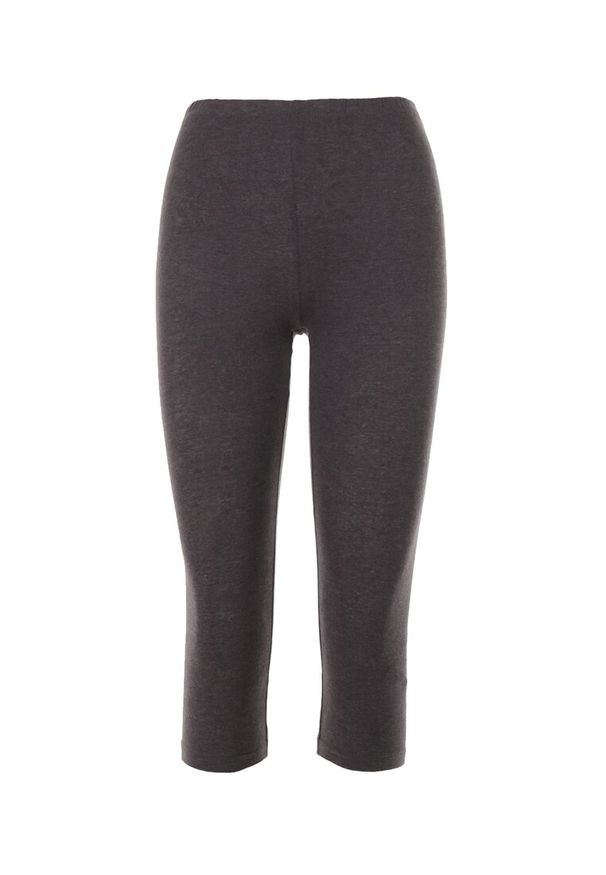Born2be - Ciemnoszare Legginsy Nyshea. Kolor: szary. Materiał: bawełna, dzianina