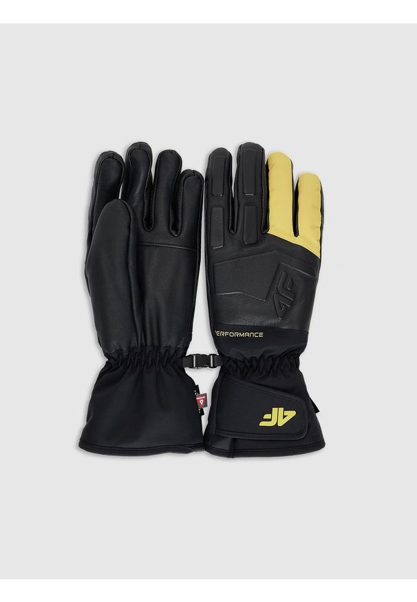 4f - 4F Rękawiczki narciarskie skórzane membrana 10000 męskie - multikolor XL. Kolor: wielokolorowy. Materiał: skóra. Technologia: Primaloft. Sezon: zima. Sport: narciarstwo