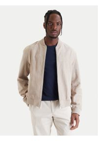 BOSS Kurtka skórzana H-Muller 50543213 Beżowy Regular Fit. Kolor: beżowy. Materiał: skóra #1