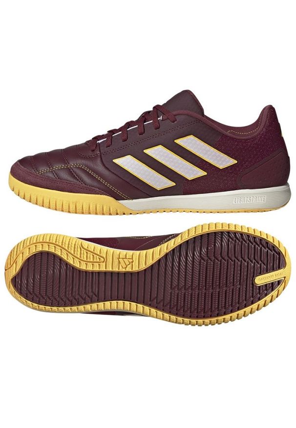 Adidas - Buty piłkarskie adidas Top Sala Competition In IE7549 czerwone. Zapięcie: sznurówki. Kolor: czerwony. Materiał: syntetyk, skóra, guma. Sport: piłka nożna