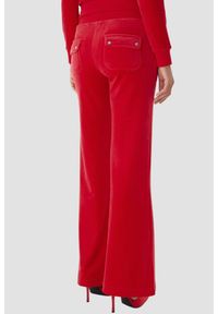 Juicy Couture - JUICY COUTURE Czerwone spodnie dresowe damskie Layla Low Rise Pocket, Rozmiar XS. Stan: obniżony. Kolor: czerwony. Materiał: dresówka #2
