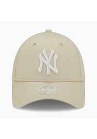 Czapka z daszkiem damska New Era League Essential 9Forty New York Yankees. Kolor: beżowy