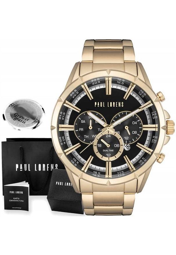 Zegarek męski Paul Lorens LUXURY-1D1 Z GRAWEREM