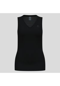 Koszulka sportowa damska Odlo BL TOP v-neck singlet ACTIVE F-DRY LIGHT. Kolor: wielokolorowy, czarny, szary
