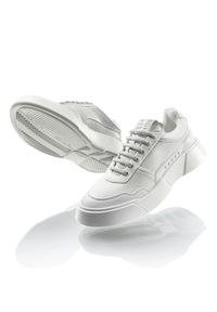 PREMIUM BASICS - Białe sneakersy Snow. Kolor: biały. Materiał: poliester. Wzór: aplikacja #4