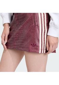 Adidas - adidas Spódnica z imitacji skóry Pleather KD8785 Bordowy Regular Fit. Kolor: czerwony. Materiał: skóra #4
