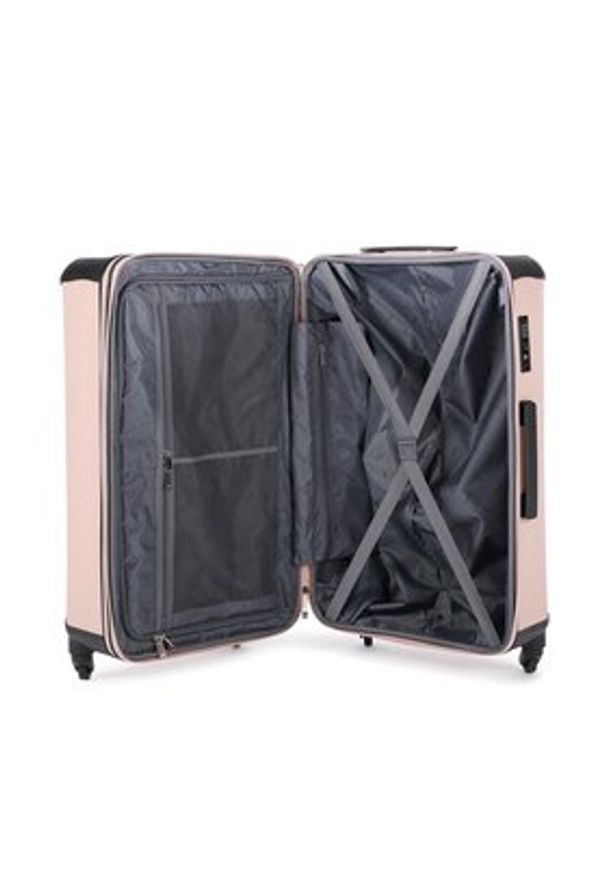 Guess Walizka duża Wilder (D) Travel TWD745 29480 Różowy. Kolor: różowy. Materiał: skóra