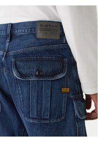 G-Star RAW - G-Star Raw Szorty jeansowe Bend 3D Cargo D26528-D788 Granatowy Relaxed Fit. Kolor: niebieski. Materiał: bawełna #3