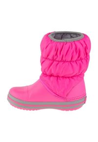 Buty Crocs Winter Puff Boot Jr 14613-6TR różowe. Kolor: różowy. Materiał: syntetyk, guma #5