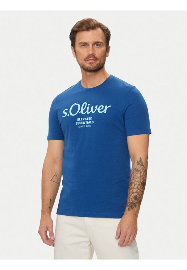 s.Oliver T-Shirt 2139909 Niebieski Regular Fit. Kolor: niebieski. Materiał: bawełna