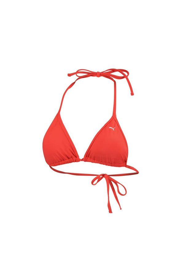 Damska góra od bikini Puma w kształcie trójkąta w kolorze czerwonym. Kolor: czerwony. Materiał: poliester