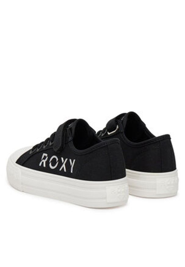 Roxy Trampki 24KC1003 Czarny. Kolor: czarny. Materiał: materiał