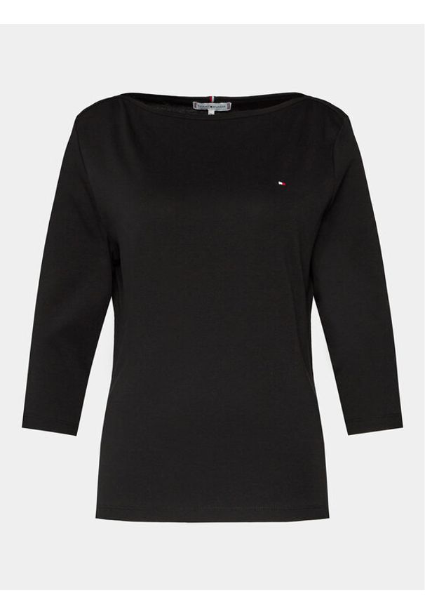 TOMMY HILFIGER - Tommy Hilfiger Bluzka New Cody WW0WW40589 Czarny Slim Fit. Kolor: czarny. Materiał: bawełna