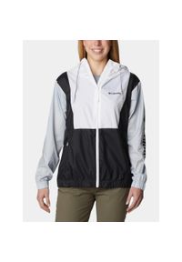 columbia - Wiatrówka damska Columbia Lily Basin II. Kolor: biały, niebieski, czarny, wielokolorowy. Materiał: softshell. Sport: turystyka piesza