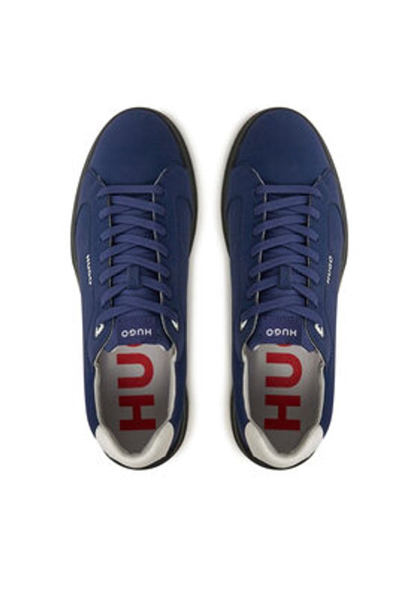 Hugo Sneakersy Riven Tenn 50524249 Granatowy. Kolor: niebieski. Materiał: materiał