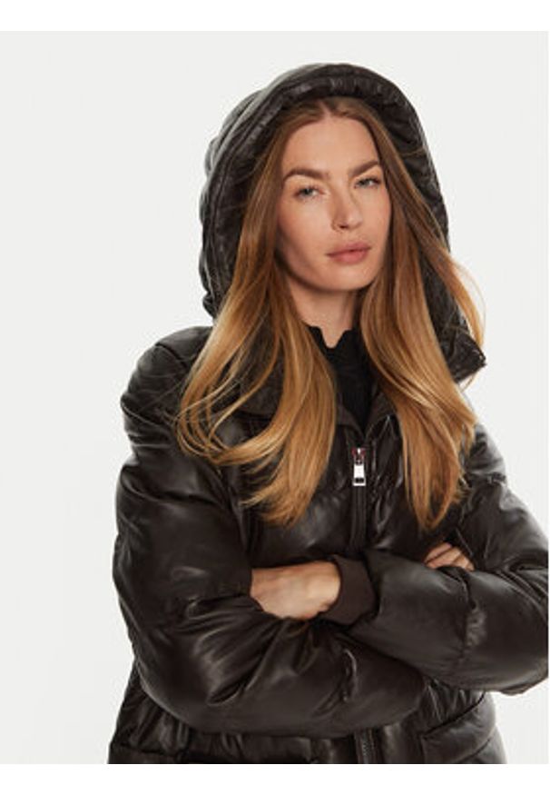 Serge Pariente Kurtka zimowa Warm Brązowy Regular Fit. Kolor: brązowy. Materiał: skóra. Sezon: zima