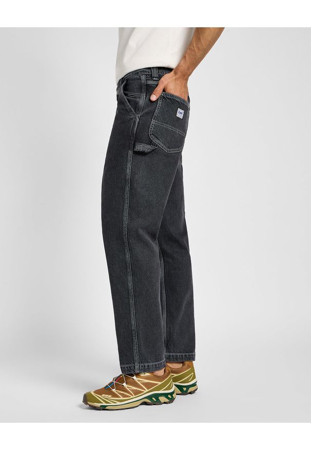 Lee - LEE MĘSKIE SPODNIE JEANSOWE CARPENTER BLACK STONE 112355778 L75K015943