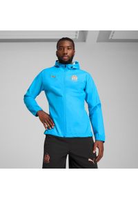 Puma - Kurtka z dresu OM 2023/24. Typ kołnierza: kaptur. Kolor: niebieski. Materiał: dresówka. Sport: piłka nożna