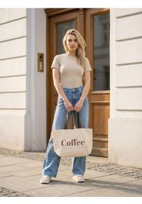 Sinsay - Gładkie body basic z krótkim rękawem - kremowy. Kolor: kremowy. Długość rękawa: krótki rękaw. Długość: krótkie. Wzór: gładki #1