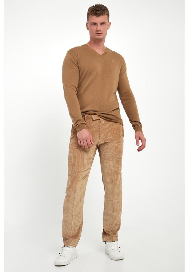 Karl Lagerfeld - Sweter męski wełniany KARL LAGERFELD. Materiał: wełna