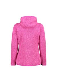Polar damski CMP Londra Fix Hood Jacket Knitted. Kolor: różowy. Materiał: polar. Sport: turystyka piesza #2