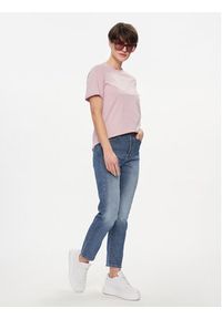 Pieces T-Shirt Ria 17086970 Różowy Regular Fit. Kolor: różowy. Materiał: bawełna #7