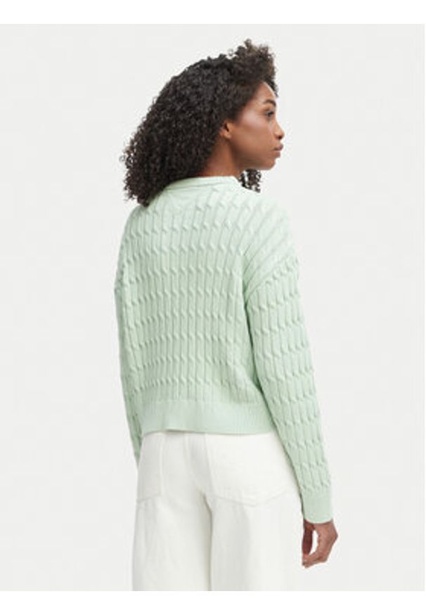 TOMMY HILFIGER - Tommy Hilfiger Sweter WW0WW48433 Zielony jasny Regular Fit. Kolor: zielony. Materiał: bawełna