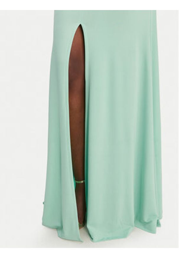 Just Cavalli Sukienka wieczorowa 80PAO922 J0253 Zielony Slim Fit. Kolor: zielony. Materiał: syntetyk. Styl: wizytowy