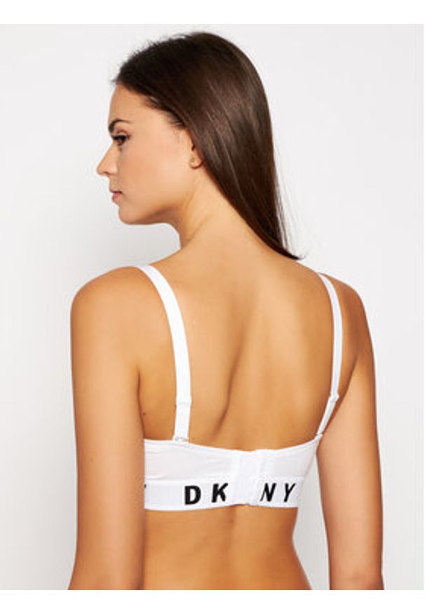 DKNY Biustonosz z fiszbiną DK4521 Biały. Kolor: biały. Materiał: bawełna