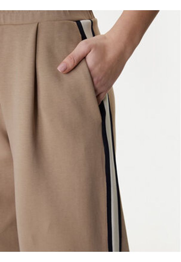 Weekend Max Mara Spodnie dresowe Perdoni 2615781051 Beżowy Wide Leg. Kolor: beżowy. Materiał: bawełna