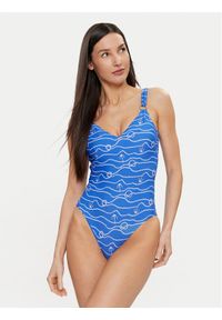 Seafolly Strój kąpielowy 11151DD134 Niebieski. Kolor: niebieski. Materiał: syntetyk