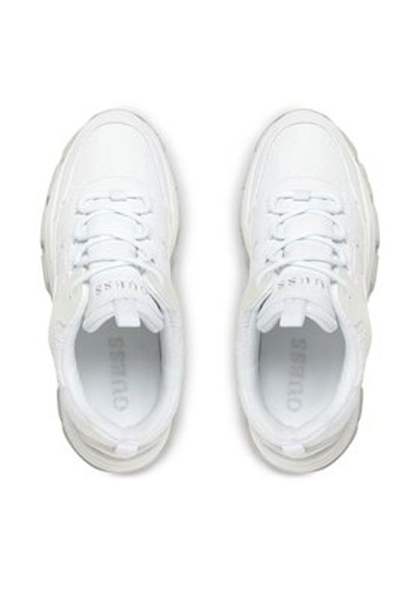 Guess Sneakersy Bisun FL8BIU FAL12 Biały. Kolor: biały. Materiał: skóra