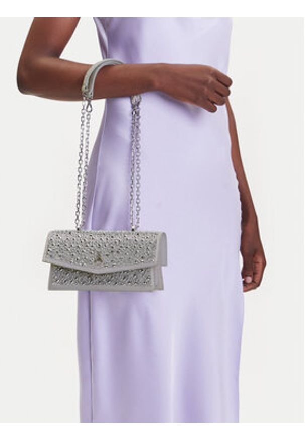 Patrizia Pepe Torebka 8B0032/L083-FF45 Szary. Kolor: szary. Materiał: skórzane, zamszowe