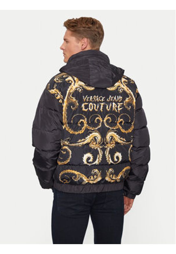 Versace Jeans Couture Kurtka puchowa 77GAU404 Czarny Regular Fit. Kolor: czarny. Materiał: syntetyk