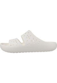 Crocs - Sandały CROCS CLASSIC FLORAL CUT OUT SAND Biały. Kolor: biały. Materiał: guma #2