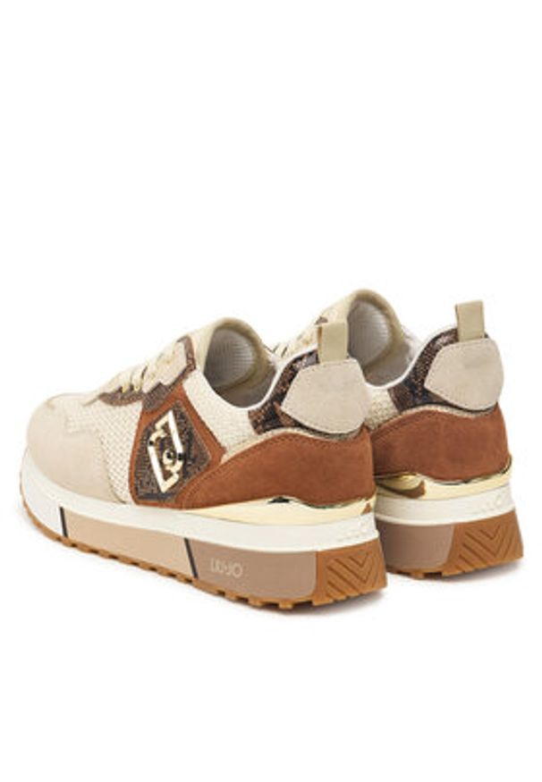 Liu Jo Sneakersy Maxi Wonder BF5009 PX684 Beżowy. Kolor: beżowy. Materiał: zamsz, skóra