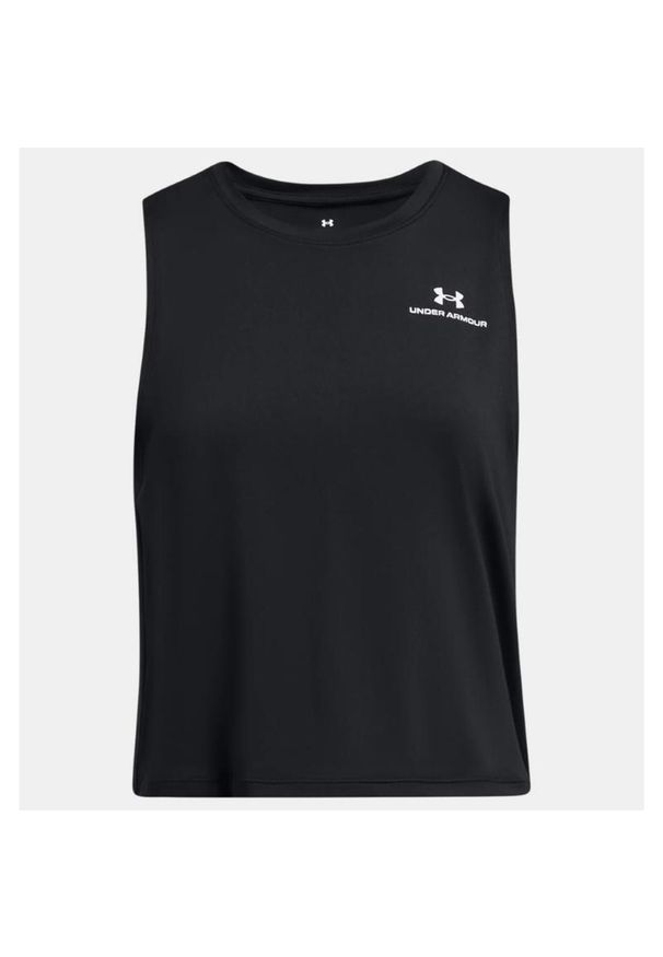 Top treningowy damski Under Armour Rush Energy Crop Tank. Kolor: czarny