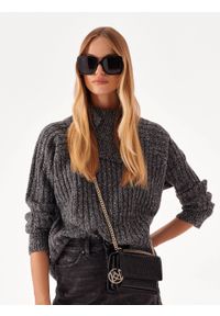 Kazar - Mała torebka z tłoczonej skóry. Kolor: czarny. Materiał: skórzane, z tłoczeniem. Rozmiar: małe. Rodzaj torebki: na ramię #5