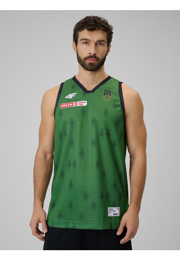 4f - 4F Koszulka meczowa replika wyjazdowa z sezonu 2025/26 męska 4F x Miasto Szkła Krosno - zielona XXL. Kolor: zielony. Materiał: dzianina, materiał. Wzór: nadruk. Sport: fitness
