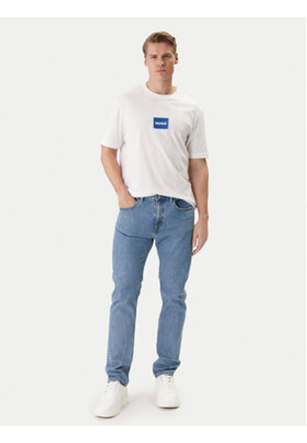 Hugo - HUGO T-Shirt Nayonix 50554382 Biały Regular Fit. Kolor: biały. Materiał: bawełna