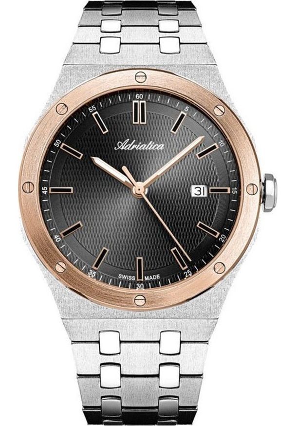 Zegarek męski Adriatica A8337.R116Q srebrny. Kolor: srebrny