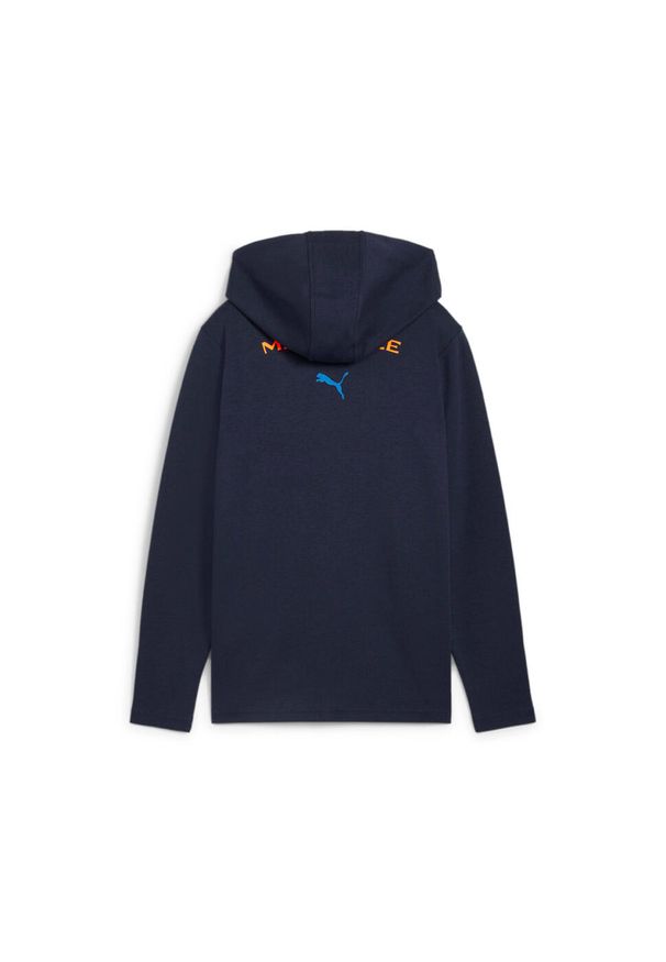 Puma - Dziecięca bluza dresowa OM 2024/25. Kolor: niebieski, pomarańczowy, wielokolorowy. Materiał: dresówka. Sport: piłka nożna