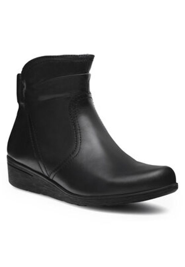 Go Soft Botki WI16-JANE ZULA-02 Czarny. Kolor: czarny. Materiał: skóra