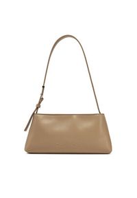 Calvin Klein Torebka Embossed Logo Shoulder Bag K60K612550 Beżowy. Kolor: beżowy. Materiał: skórzane #5